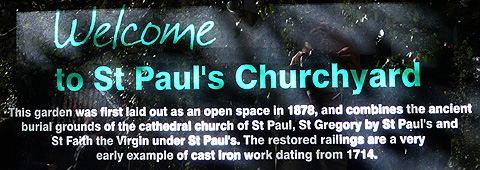 St. Paul's Churchyard notice